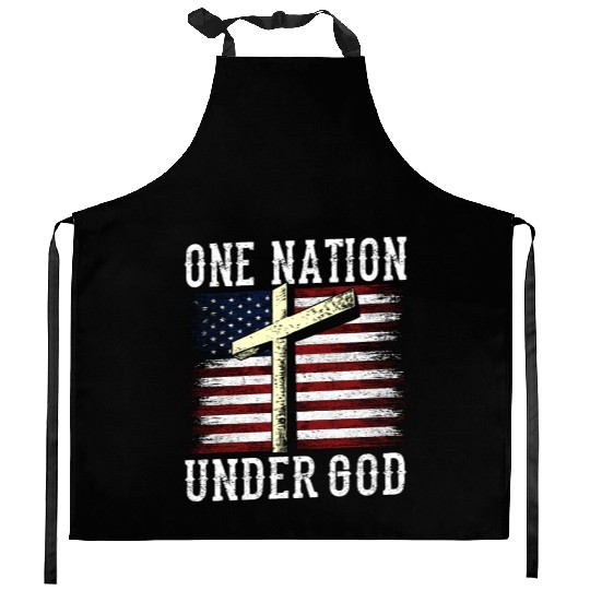 One Nation Under God America US USA American Kitchen Aprons