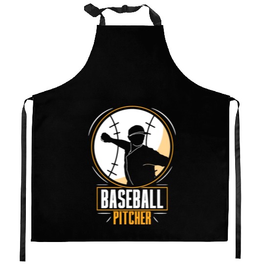 Baseball Pitcher Hobby Player Sayings Kitchen Aprons