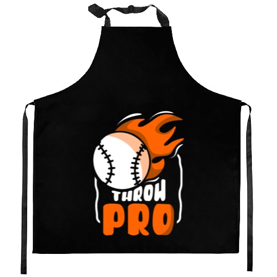 Throw Pro Baseball Pitcher Hobby Player Sayings Kitchen Aprons