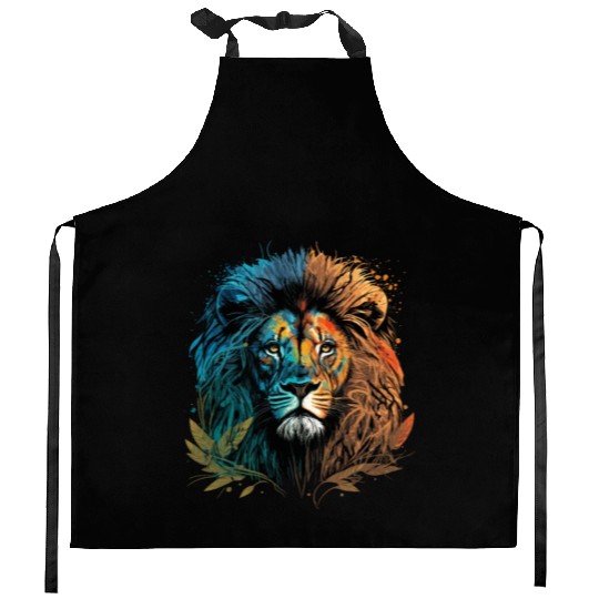 Two Face Lion Kitchen Aprons