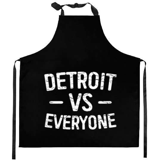 Detroit Vs Everyone Funny Michigan Kitchen Aprons