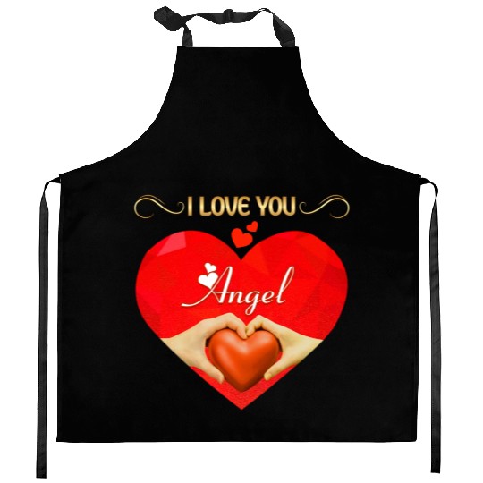 I love you Angel Kitchen Aprons