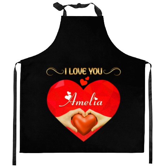 I love you Amelia Kitchen Aprons