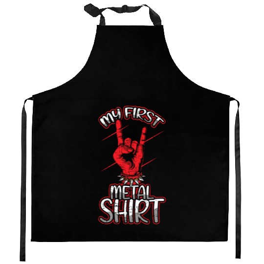 Metal Kid Rocker Sign Rock Hand First Metal Kitchen Aprons