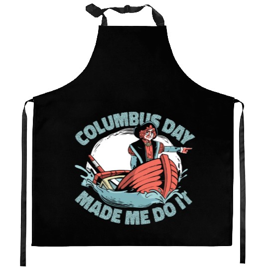 Columbus Day 1492 Kitchen Aprons