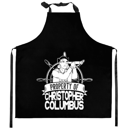 Columbus Day 1492 Helm Telescope Kitchen Aprons
