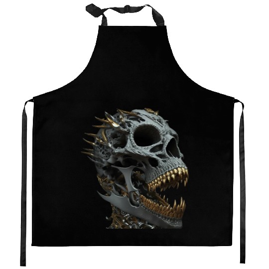 Skull Bling Kitchen Aprons