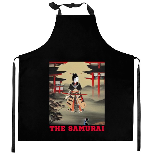 THE SAMURAI PRIDE Kitchen Aprons