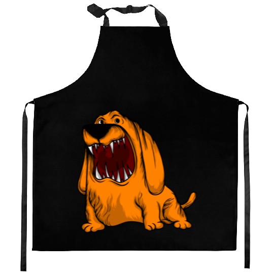 Scary Big Mouth Dog Owners Pet Lover Gift Ideas Kitchen Aprons