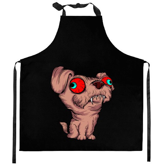 Scary Big Eyes Dog Owners Pet Lover Gift Ideas Kitchen Aprons