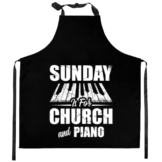Sunday Is For Church And Piano Christian Believer Kitchen Aprons