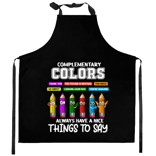 Complementary Colors Pun Artist Art Teacher Kitchen Aprons