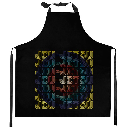 Jiu Jitsu Rainbow Circle Kitchen Aprons