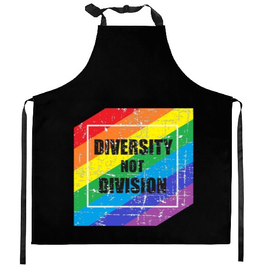 Diversity not Division Peace Love Inclusionn Human Kitchen Aprons