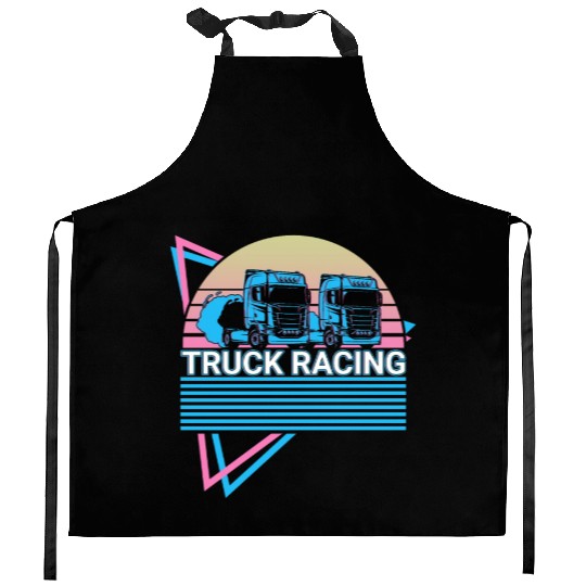 Truck Racing Truck Racer Retro Kitchen Aprons