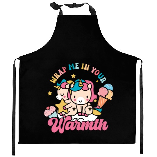 Rainbow Animal Unicorn Winter Season Lover Kitchen Aprons