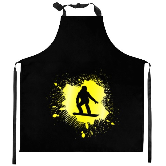 snowboarding Kitchen Aprons