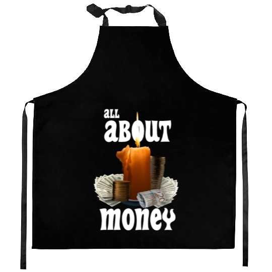 All About Money Black Edition Kitchen Aprons