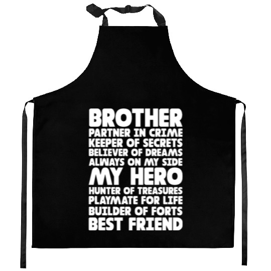 Brother Partner in Crime Keeper of Secrets Kitchen Aprons