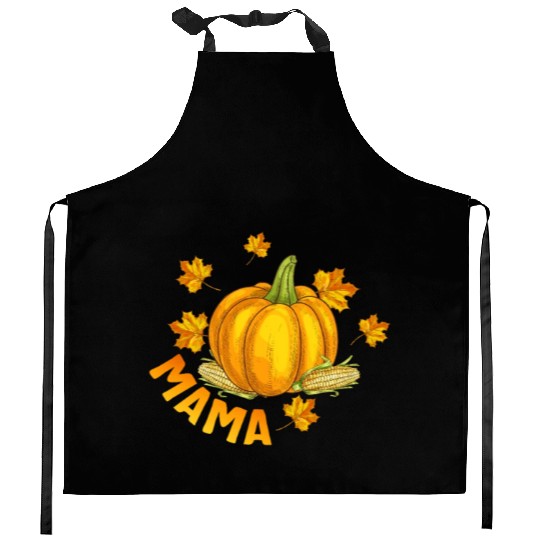 Halloween Thanksgiving Kitchen Aprons, Mama Pumpkin