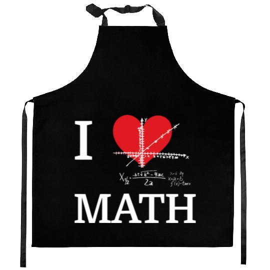 I Love Math I Heart Math Funny Mathematics Nerd Kitchen Aprons