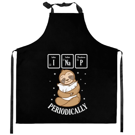 I Nap Periodically Periodic Table Sloth Kitchen Aprons