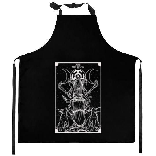 Hecate Triple Moon Goddess Witch Hekate Wheel Taro Kitchen Aprons
