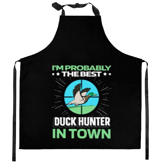Duck Hunting Funny Kitchen Aprons