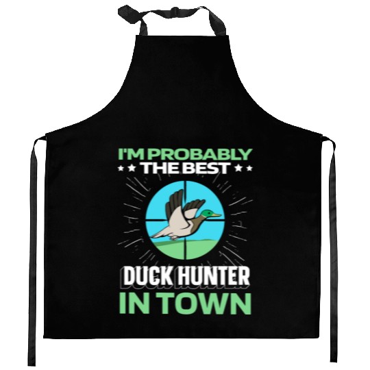 Duck Hunting Funny Kitchen Aprons