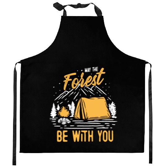 May The Forest Be With You Kitchen Aprons