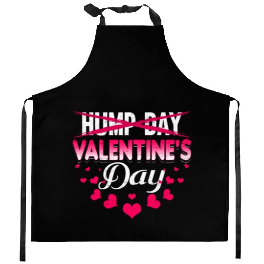 funny valentines day hump day Kitchen Aprons