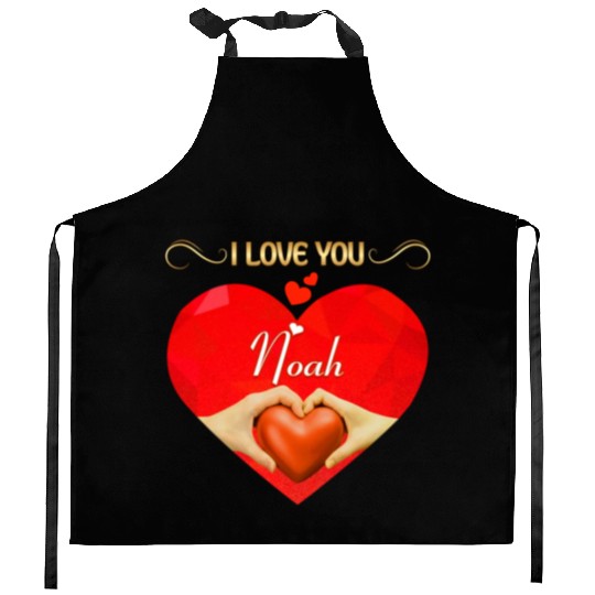 I love you Noah Kitchen Aprons