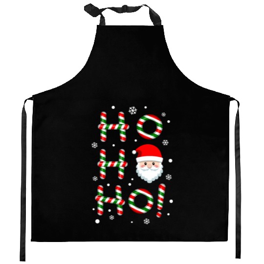 Ho Ho Ho Santa Claus Candy Cane Christmas, Xmas Kitchen Aprons