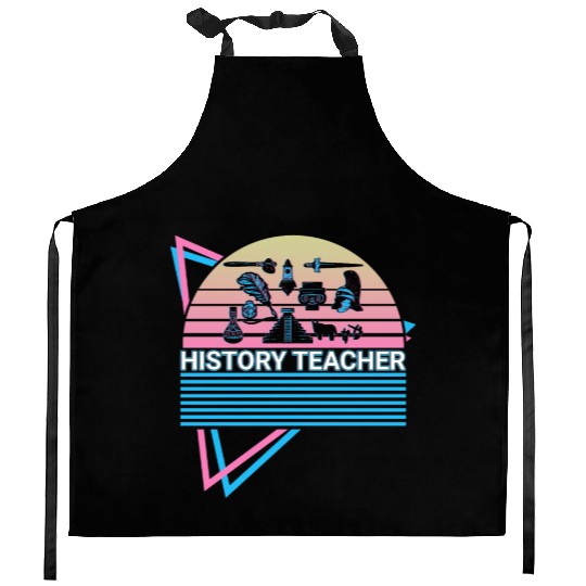 History Teacher Retro Kitchen Aprons