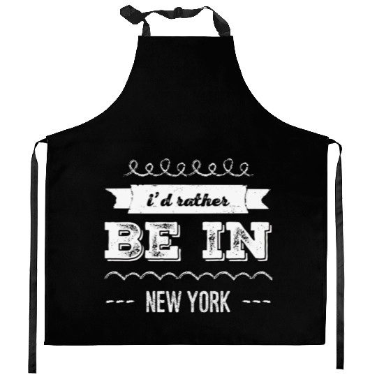 I'd rather be in New York City taxi Broadway Wall Kitchen Aprons