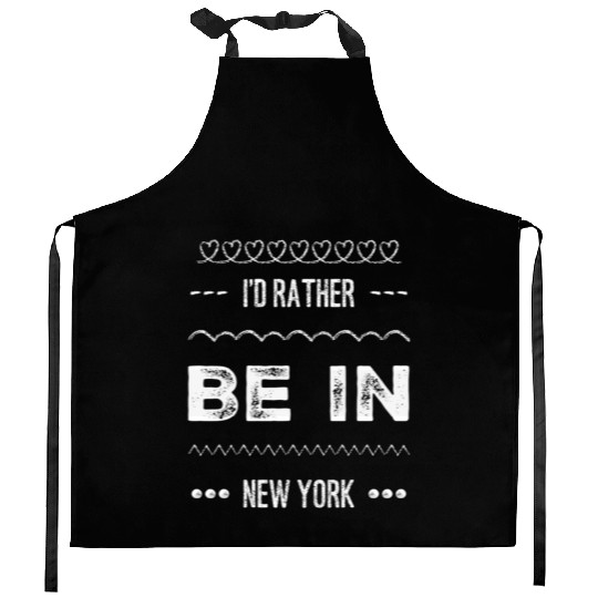 I'd rather be in New York City taxi Broadway Wall Kitchen Aprons