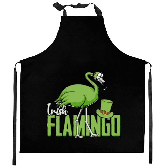 Irish Flamingo - flamingo Kitchen Aprons