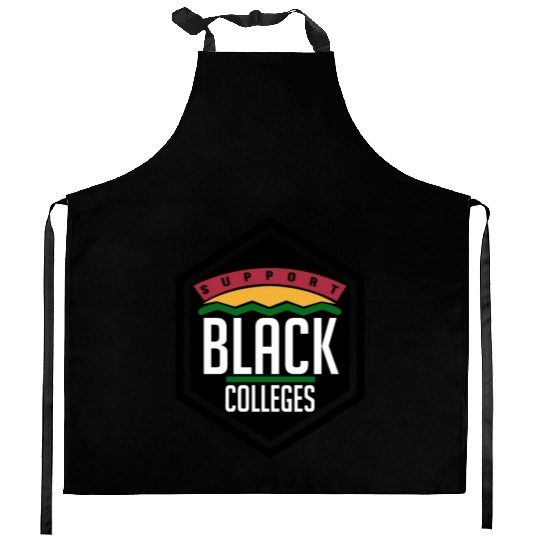Support Black Colleges - black Kitchen Aprons
