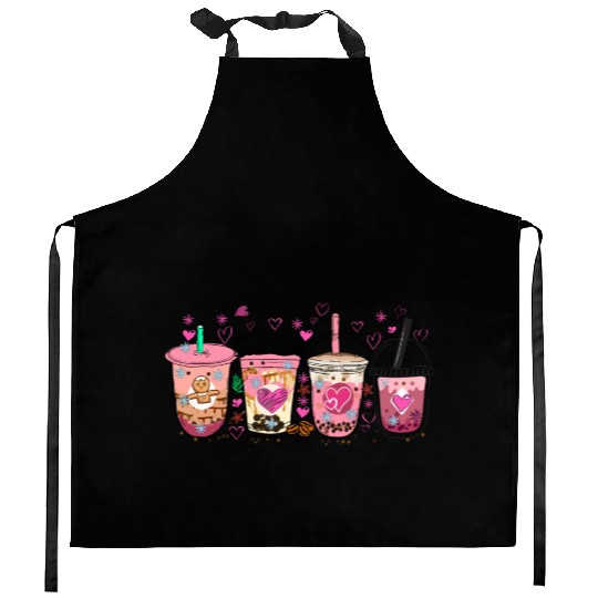 Valentine latte coffee lover, Valentine coffee Kitchen Aprons