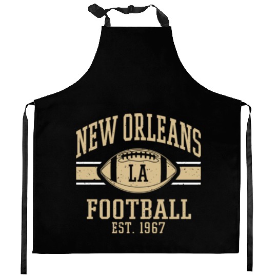 New Orleans Football Vintage Louisiana Nola Saint Kitchen Aprons