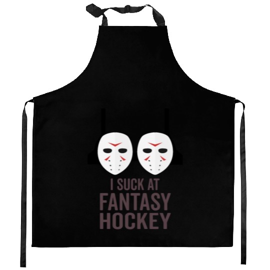 I Suck At Fantasy Hockey Kitchen Aprons