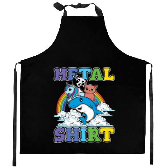 Unicorn Shark Panda Cat Love Music Rock Metal Kitchen Aprons