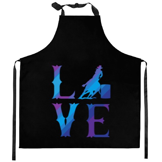 Love Barrel Racing Kitchen Aprons