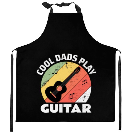 Acoustic Guitar Player Guitarist Dad Fathers day Kitchen Aprons