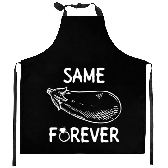 Same Eggplant Forever - Bride Bachelorette Party Kitchen Aprons