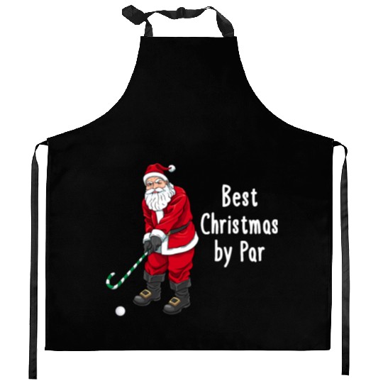 Golf Santa Claus Pun Golfer Gift Golfing Kitchen Aprons