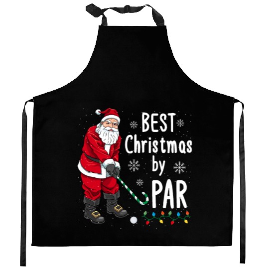 Golf Santa Claus Pun Golfer Gift Golfing Kitchen Aprons