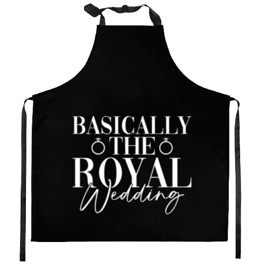 Basically The Royal Wedding - Bride Groom Matching Kitchen Aprons