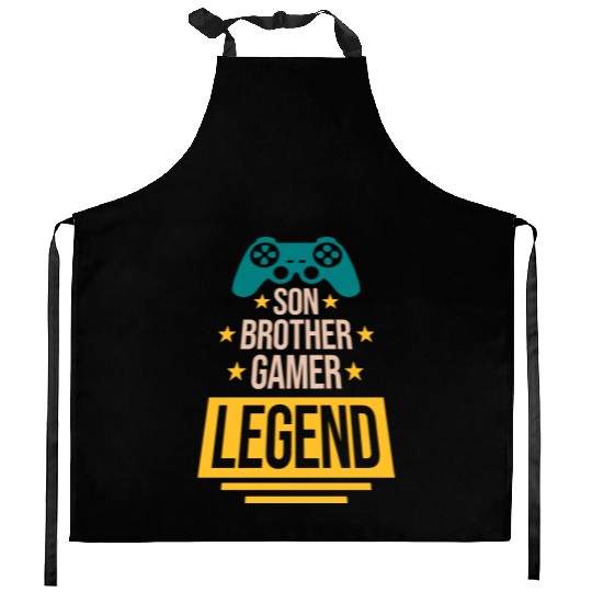 son brother gamer legend Kitchen Aprons