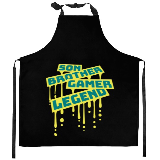 son brother gamer legend Kitchen Aprons